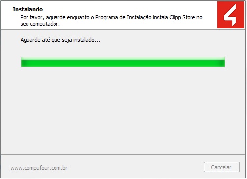 Progresso da instalação