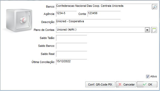 Dados do banco Unicred