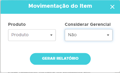 Relatorio de movimentacao do item