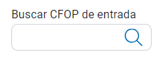 Campo Buscar CFOP de entrada nas parametrizações
