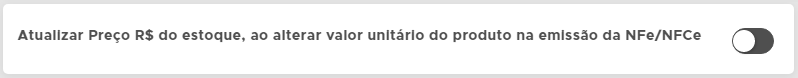 Opção para atualizar o preço do estoque ao alterar na venda