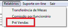 Relatórios - Pré-Vendas