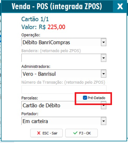 Pagamento pré-datado