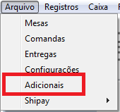 Menu Arquivo Adicionais