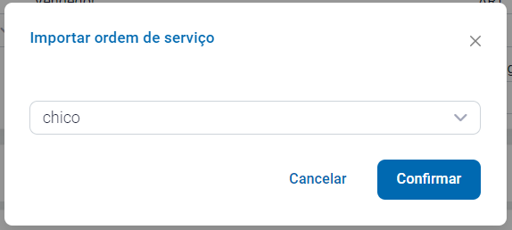 Selecionar OS para NFS-e