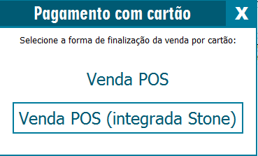 Venda POS Integrada Stone