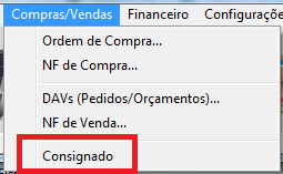 Menu Consignado