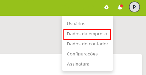 Dados da empresa