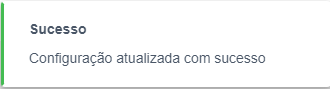 Notificação de sucesso