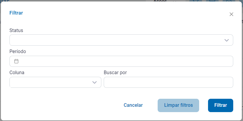 Filtro de receitas