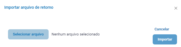 Selecionar arquivo de retorno