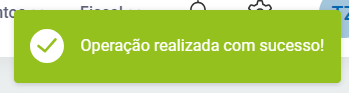 Notificação de sucesso