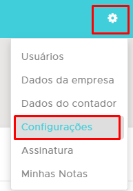 Configurações no Clipp360