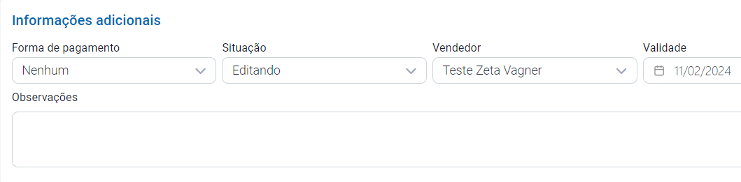 Informações adicionais