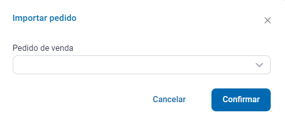 Escolha do pedido na NFC-e