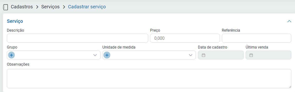 Aba Serviço