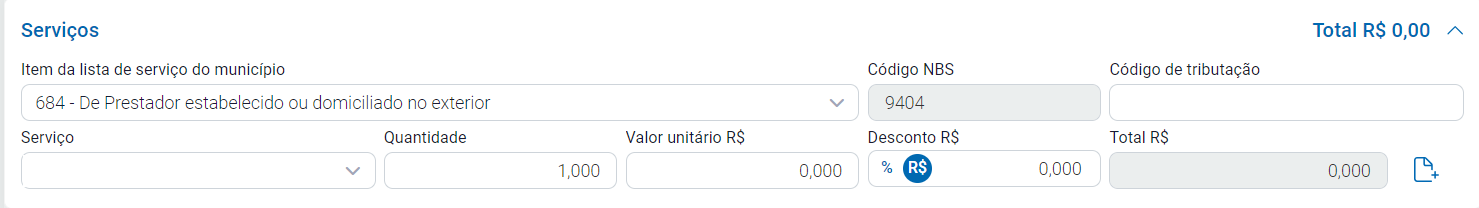 Aba Serviços