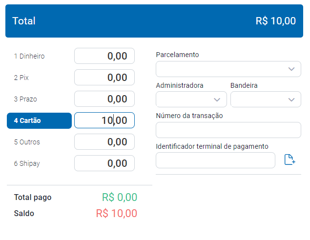 Bandeira e administradora do cartão