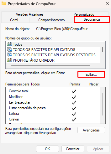 Guia Segurança, Editar