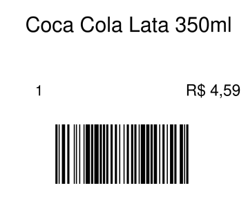 Exemplo de impressao da etiqueta