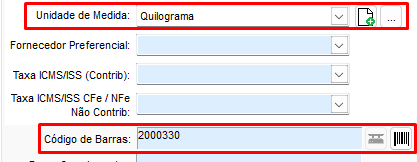 Item por KG com código da balança