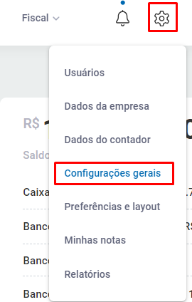 Configurações gerais do Zweb