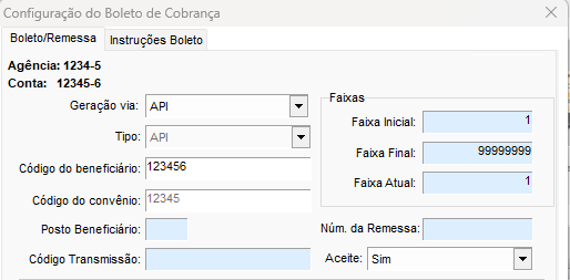Campos do boleto