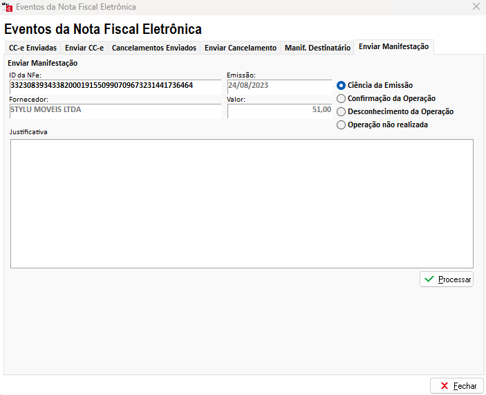 Manifestar NFe