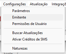 Configurações Emitente