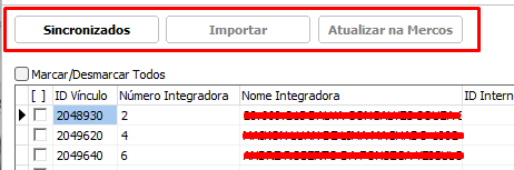 Pedidos sincronizados da Mercos