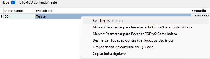 Receber esta conta