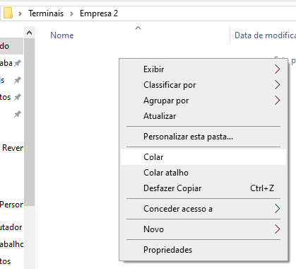 Executável em cada pasta
