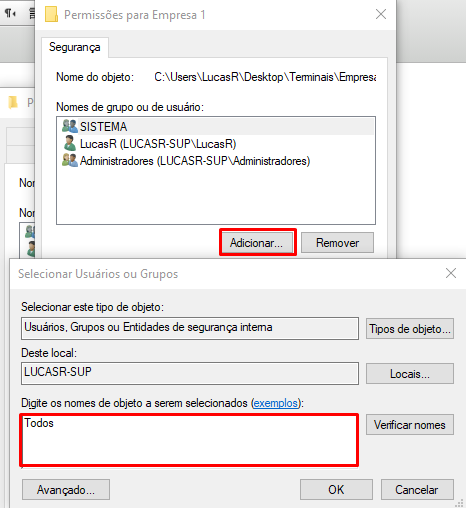 Adicionar usuário Todos