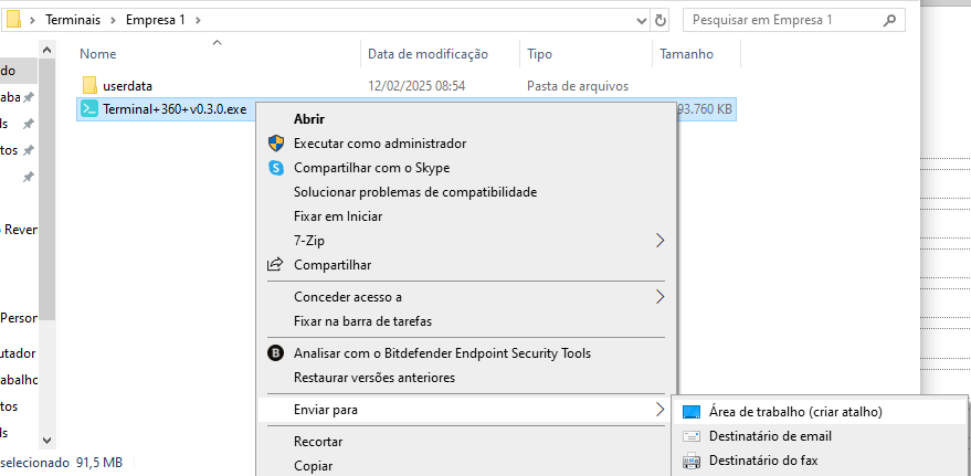 Criar atalho