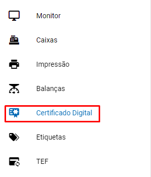 Modulo Certificado Digital no Terminal ZWeb