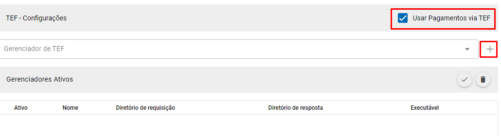 Usar Pagamentos via TEF