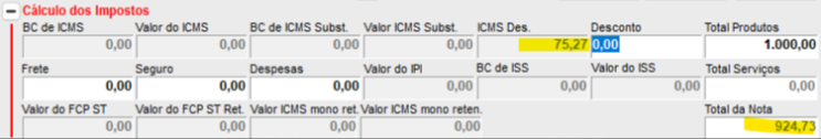 Calculo CST 40 RJ 7 por cento