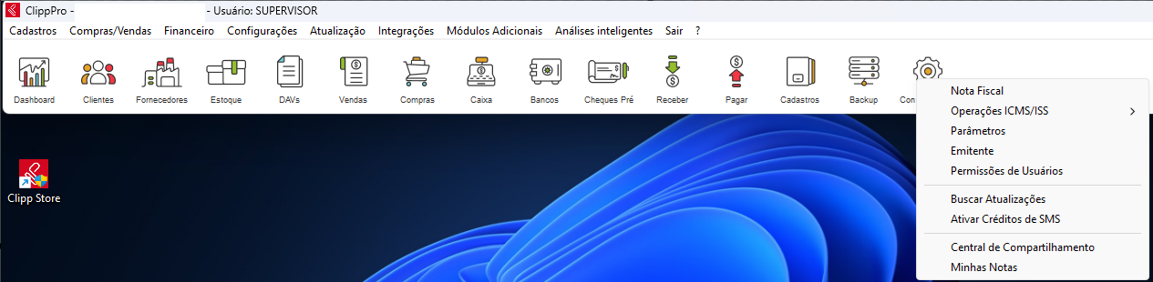 Módulo de Configurações