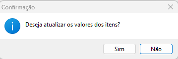 Mensagem de recálculo ao reabrir a nota