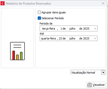 Relatório de Produtos Reservados