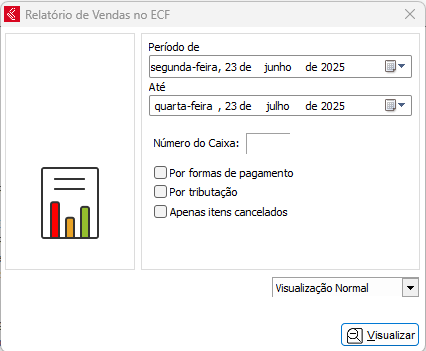 Relatório de Vendas no ECF