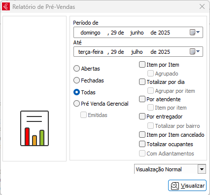 Relatório de Pré-Vendas
