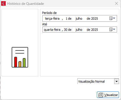 Relatório de Histórico de Quantidades