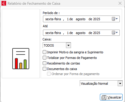 Relatório de Fechamento de Caixa