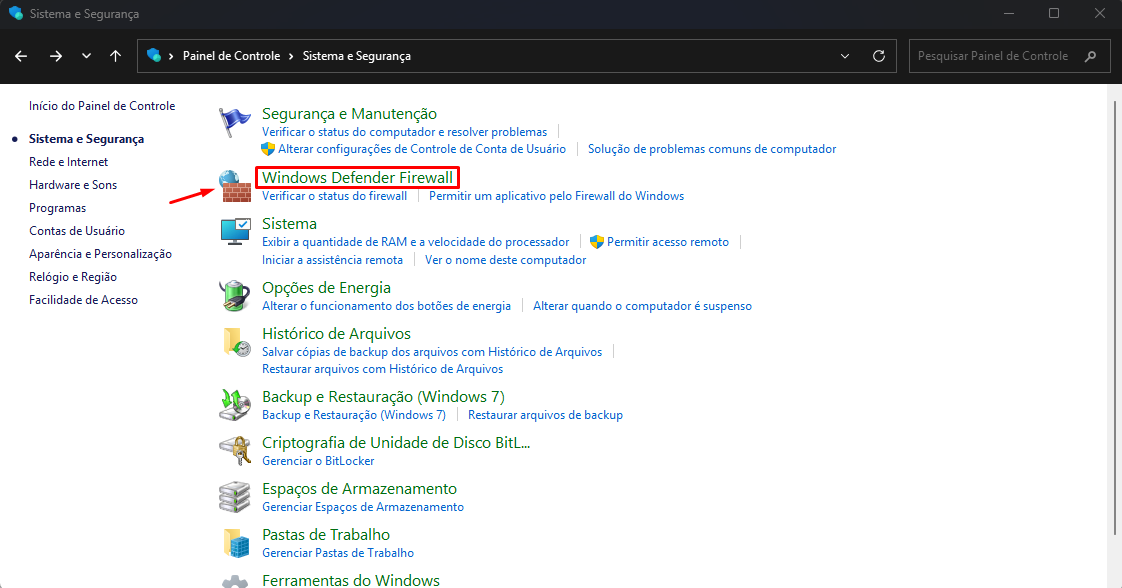 Firewall do Windows