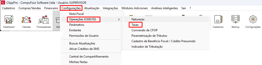 Acesso às Taxas