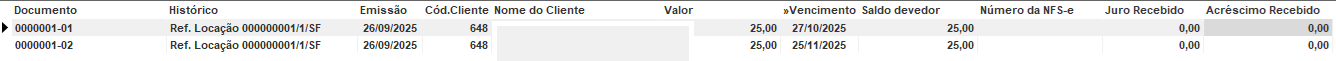Locação aprovada em verde