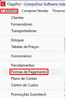 Formas de Pagamento no ClippPro