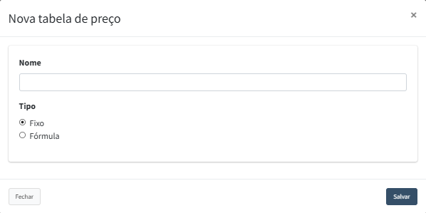 Opções Fixo e Fórmula
