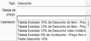 Categoria no cadastro do cliente